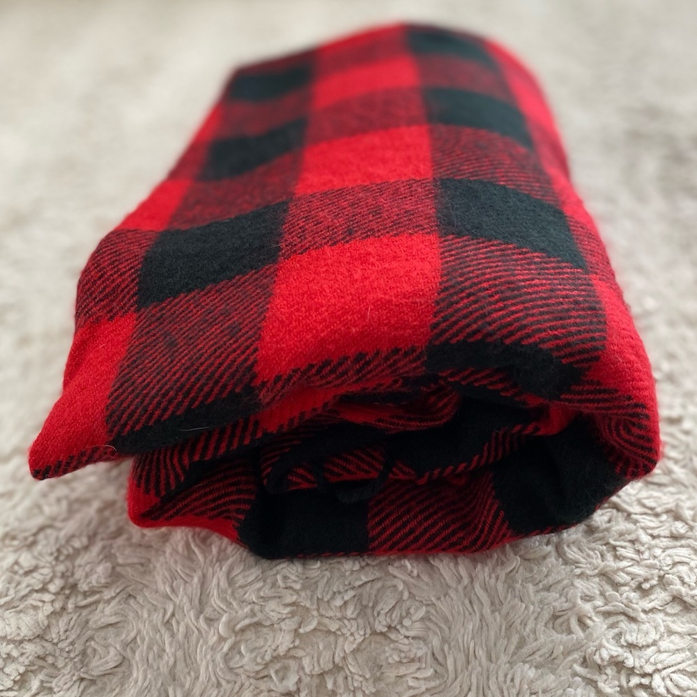 GoodThreads: Red and Black Flannel Poncho/Wrap